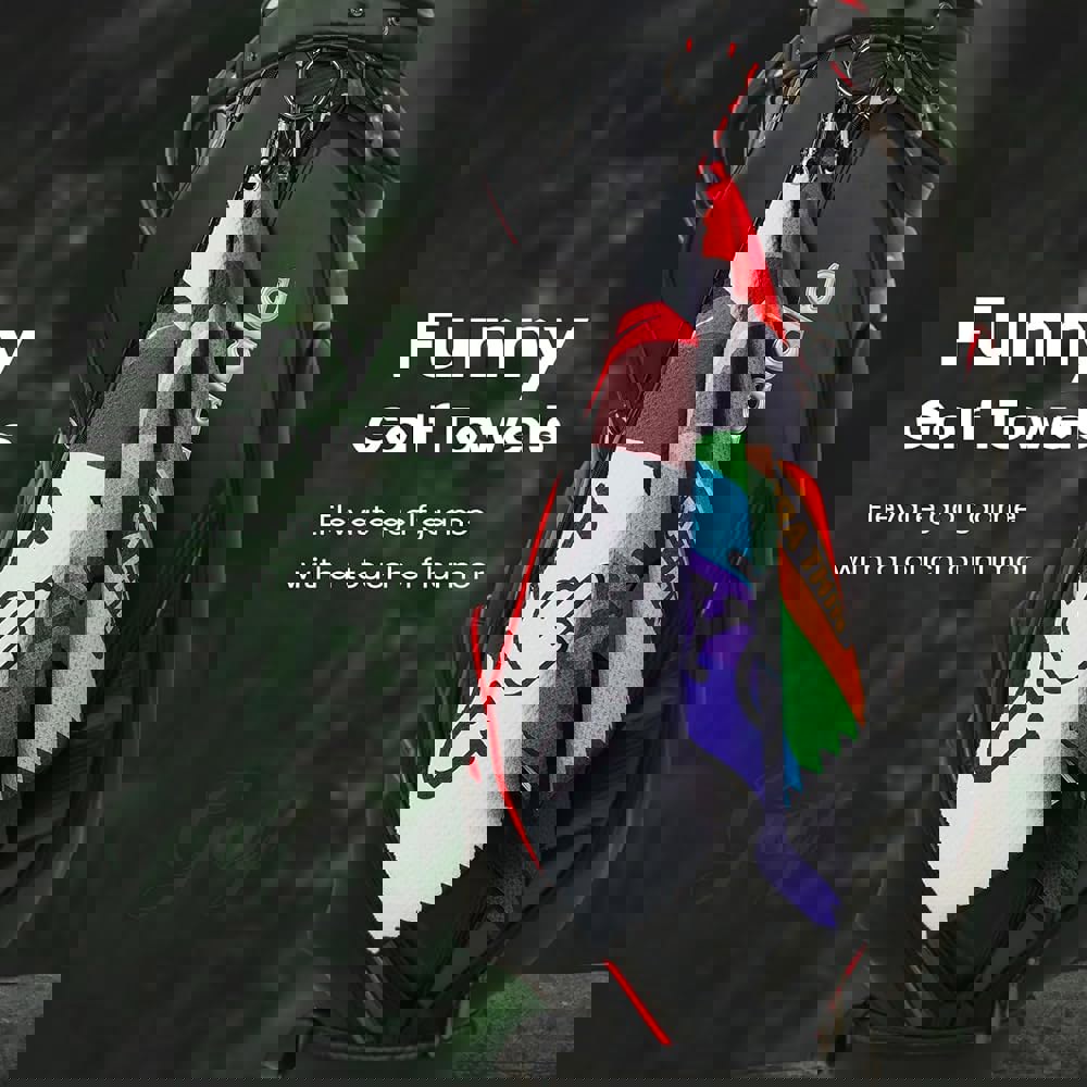 빅 크레이지 퍼니 골프 타월, 남성용 타월 선물, 카라비너 클립이 있는 극세사 와플 가방용 액세서리 : 하늘하늘몰