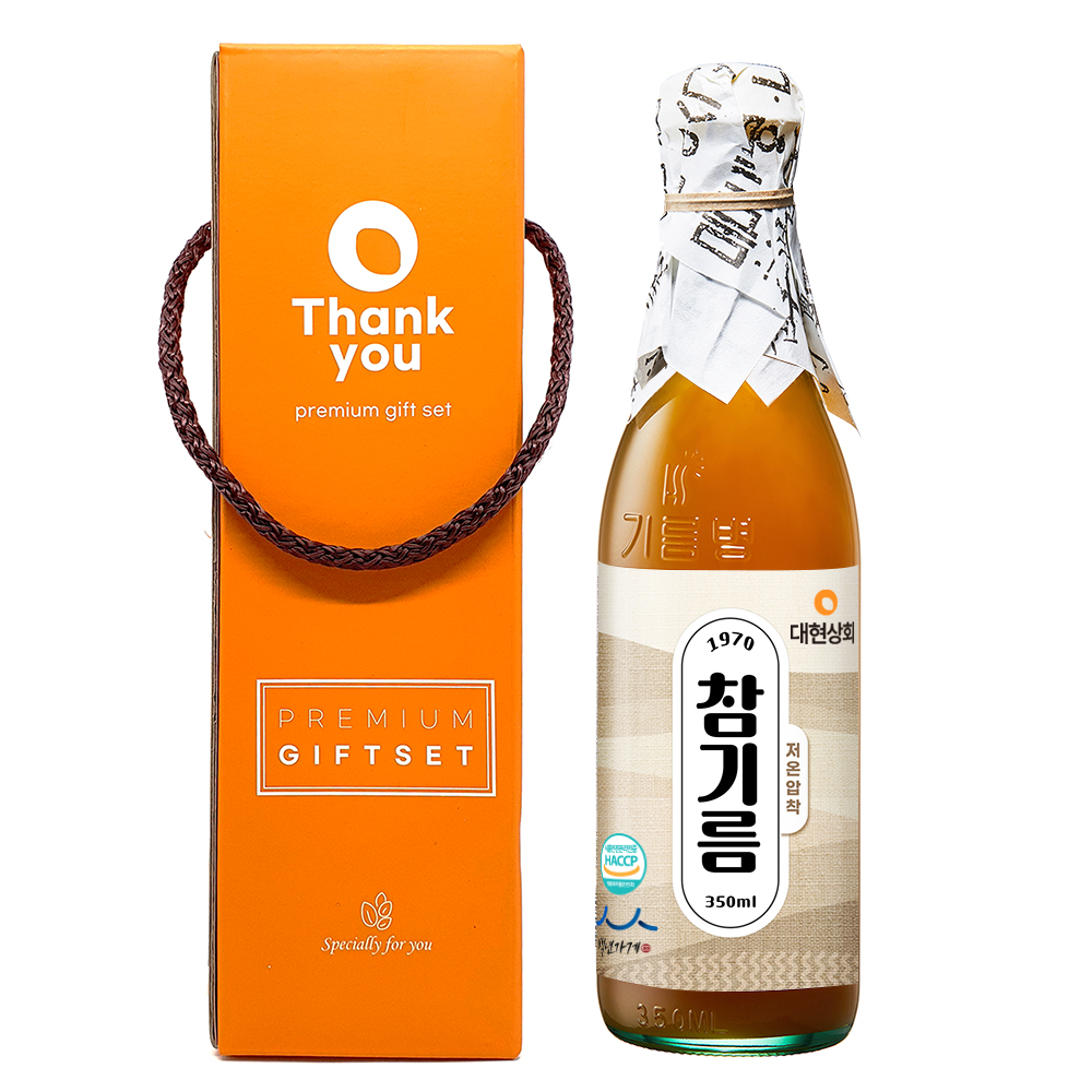 50년전통 대현상회 저온압착 참기름 350ml (선물용) / 방앗간 : 대현상회 방앗간