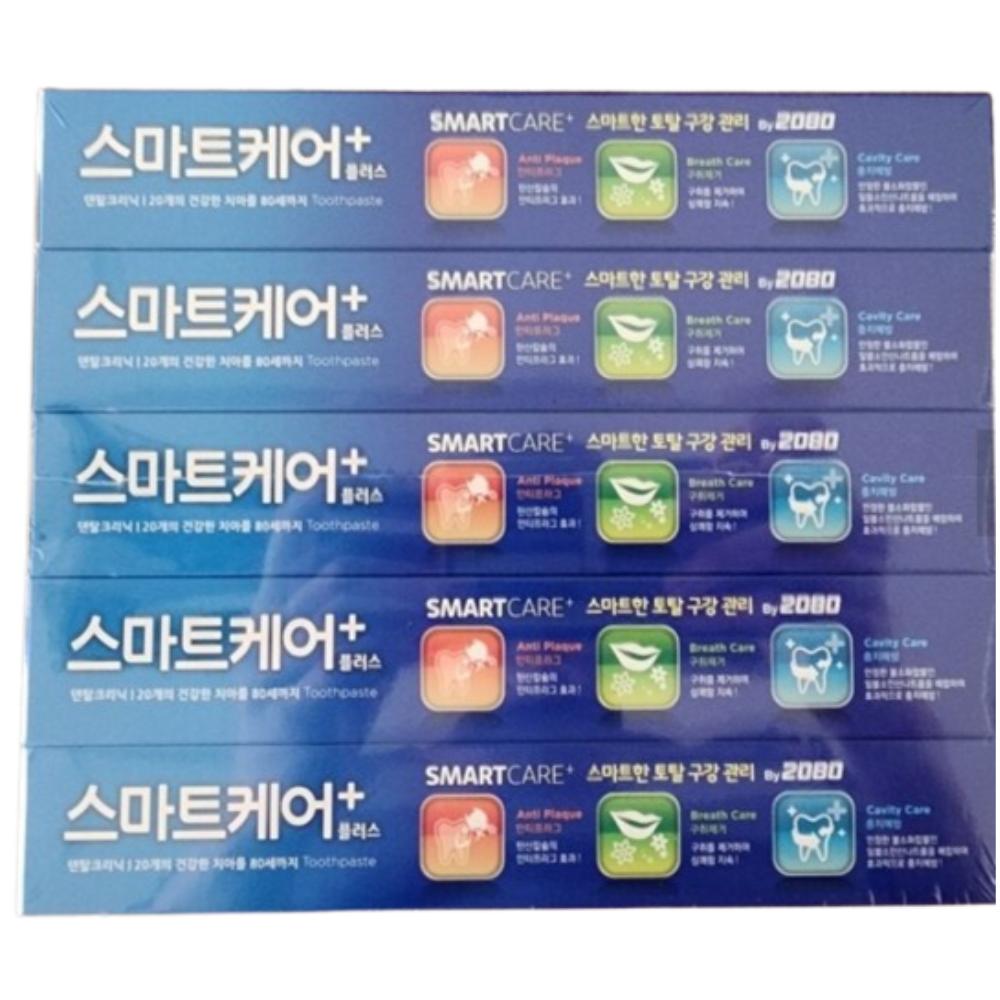 애경 2080 스마트케어플러스 치약 190g x 20개 : Greenstore