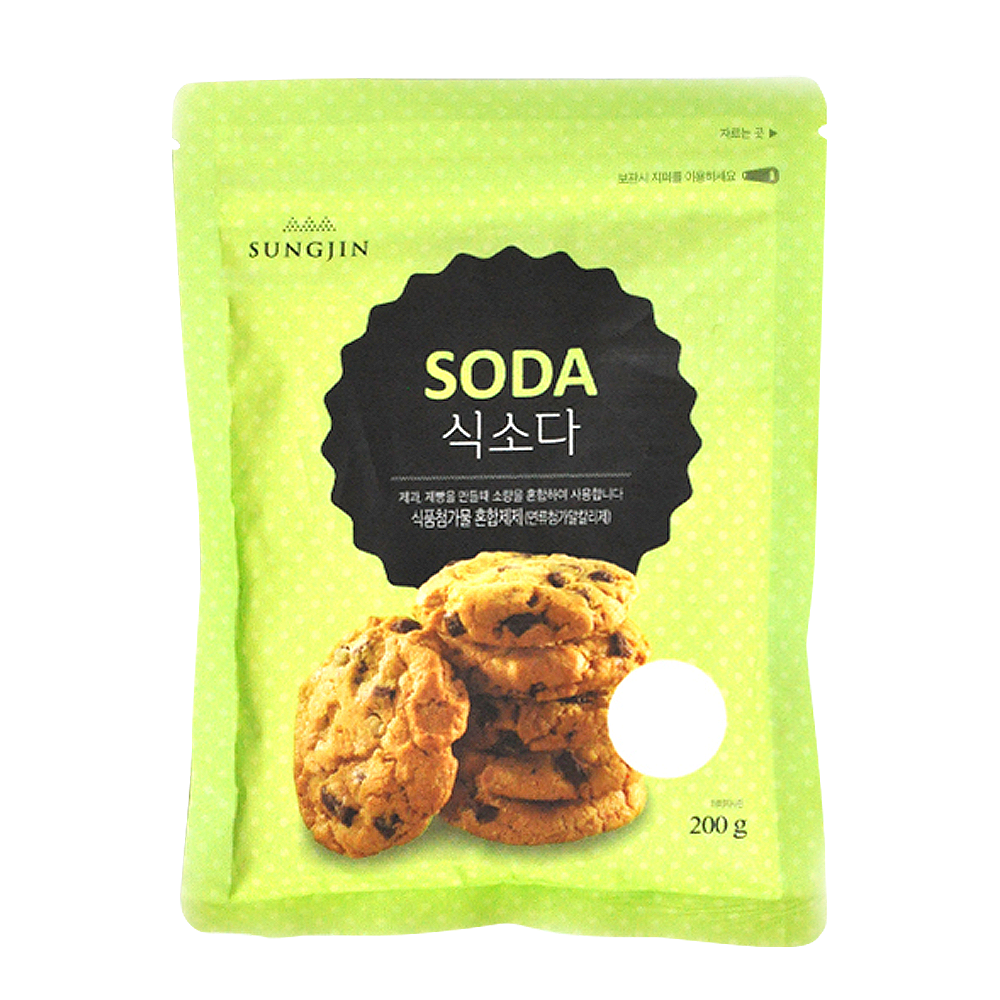 성진식품 식소다 200g 식용소다 베이킹재료 지퍼백포장 : 두배로마트