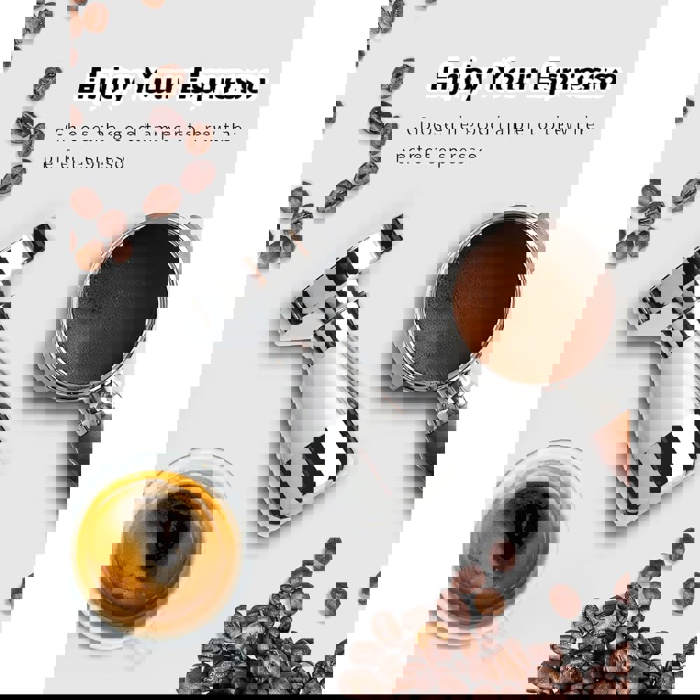 51mm 스테인리스 스틸 에스프레소 탬퍼, 플랫 베이스 커피 탬퍼 툴 에스프레소, 익스프레스 핸드 프레스 바용 액세서리, 바리스타 : 위시스토아