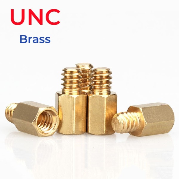 Atx 컴퓨터 케이스용 UNC 황동 마더보드 스탠드오프, 암 수 스페이서, 6 #-32x6.4 + 4mm : 고대리몰