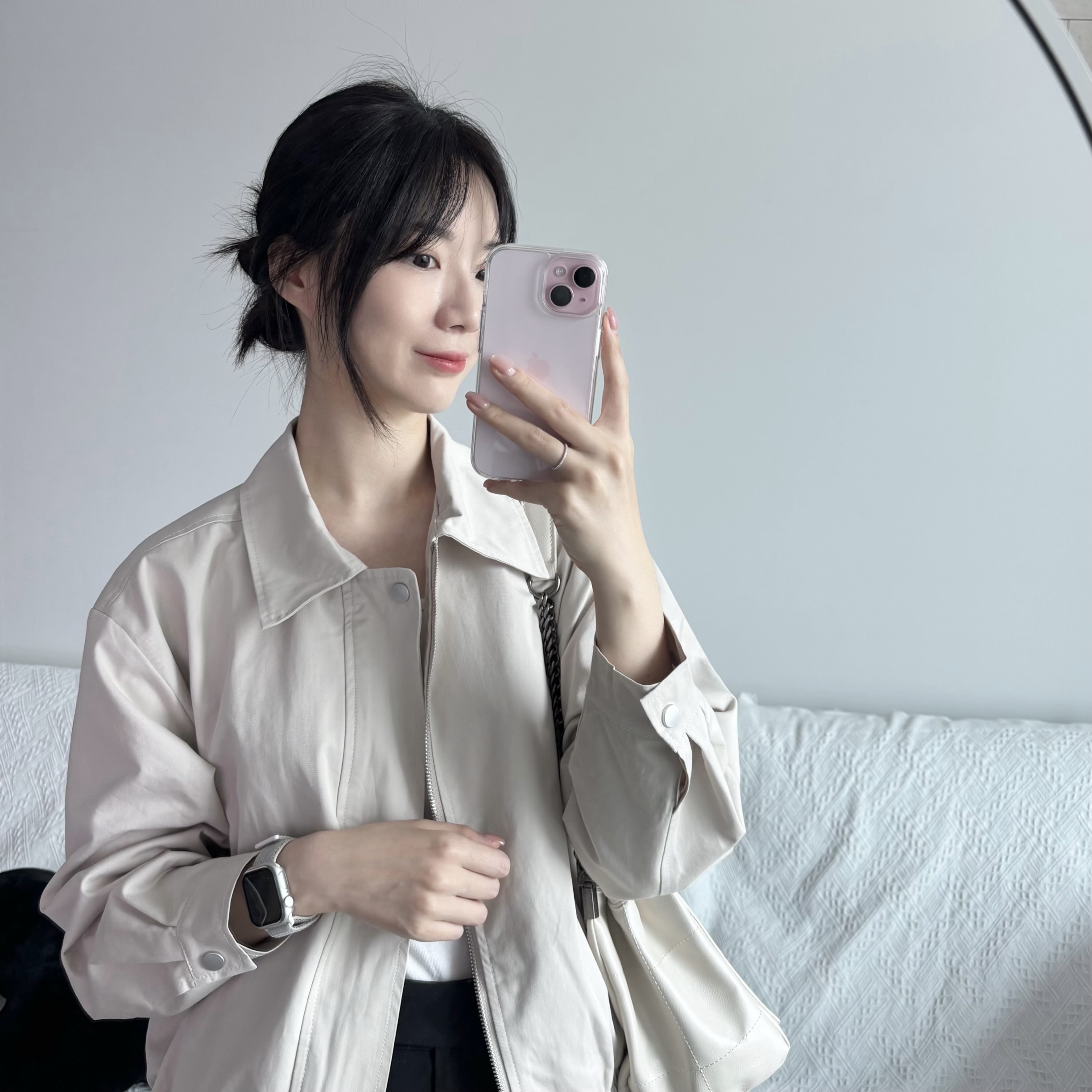 베이직 블루종 자켓 여성 항공점퍼 (1color) : 프롬민 From.Min