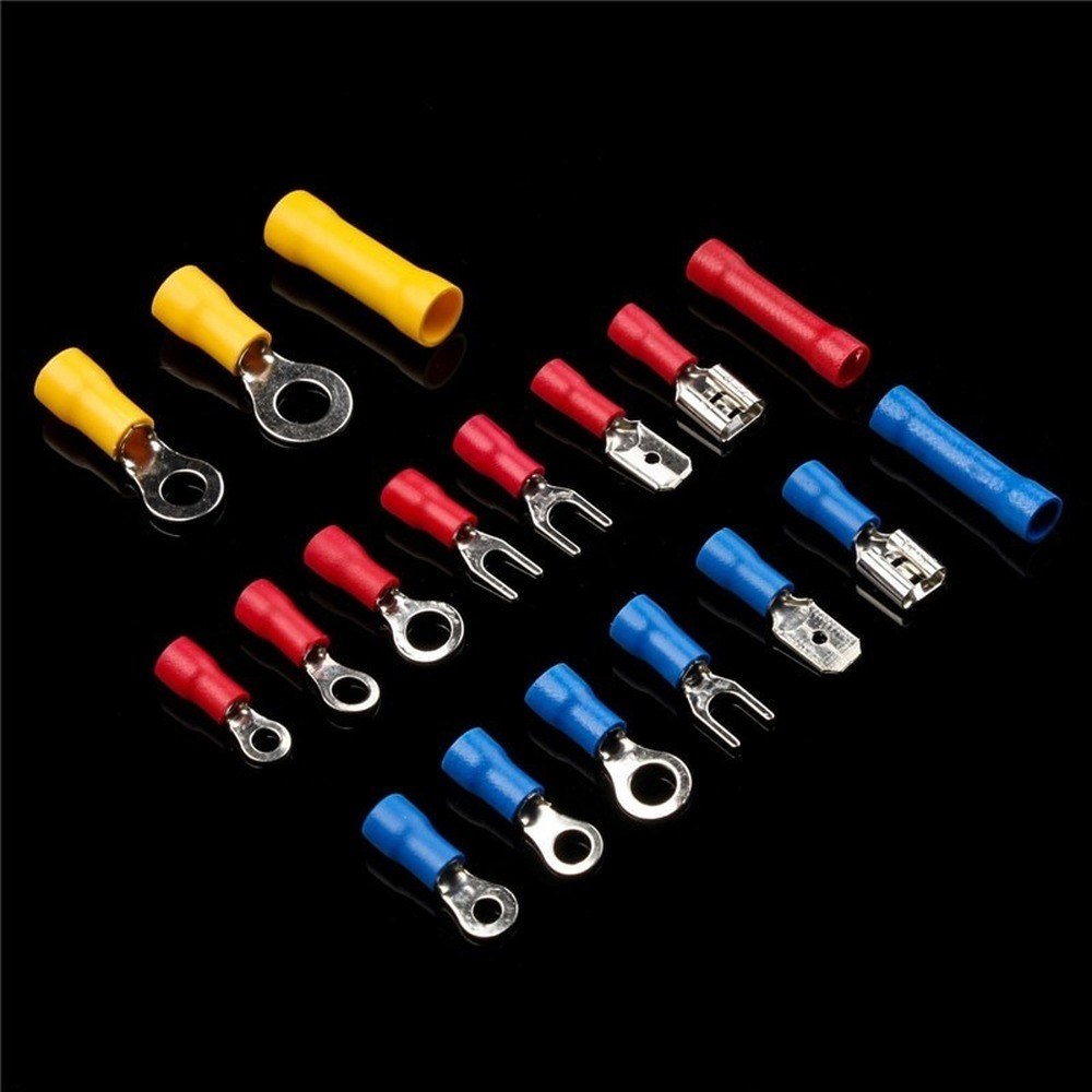 단자 케이블 키트 스페이드 러그 포크 전기 와이어 링 1300/480/140PCS 버트 압연 압착 터미널 절연 커넥터 세트 모듬 : 오성마켓몰6