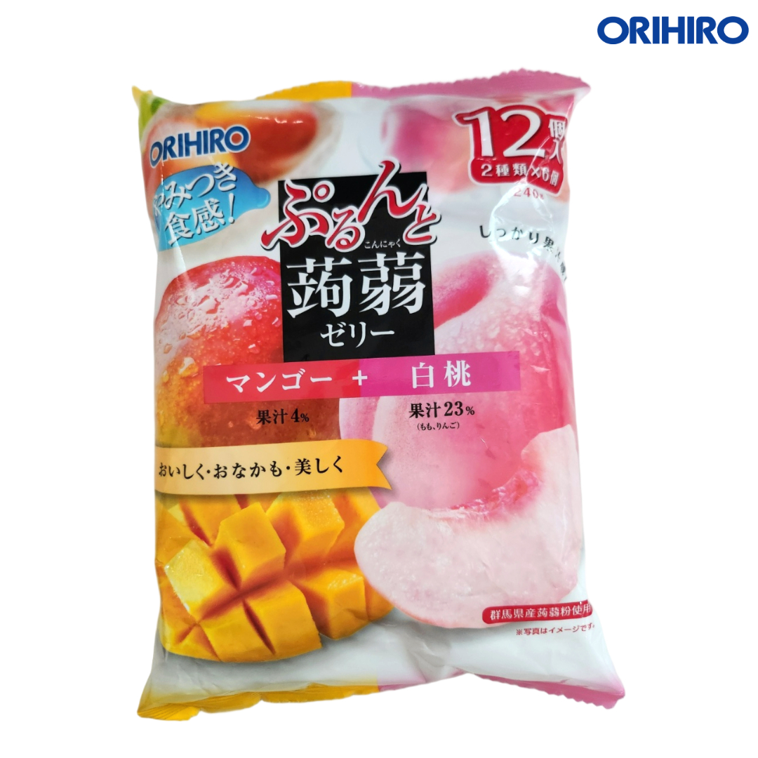 일본 오리히로 짜먹는 곤약젤리2가지맛, 12개입, 팩당 240g, 6종류 (당일출고) : 채널부산