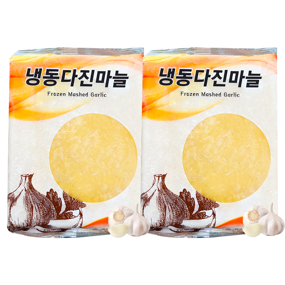 냉동 다진마늘 중국산 간마늘 1kg, 2개 : 해성푸드스토어