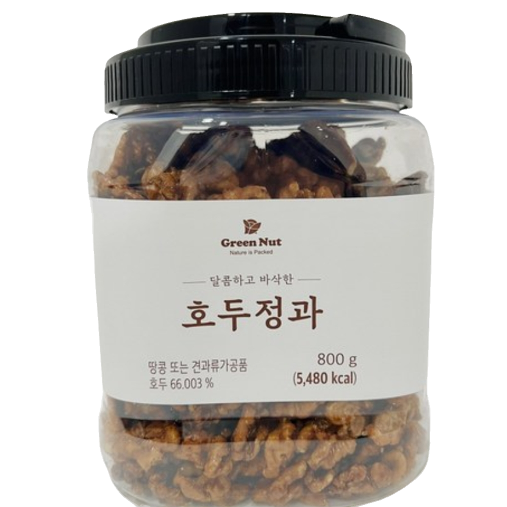 호두 정과 대용량 꿀 수제 정과 강정 800g 1통 : 로맨틱 스토어