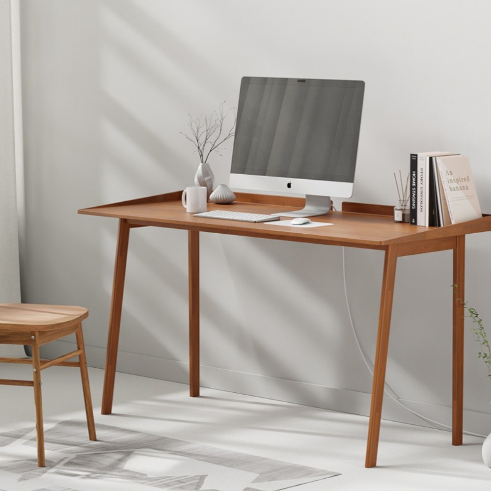 원목 컴퓨터책상 나무 서재 책상 1000x500mm, 멀바우 : 오감만족Shop