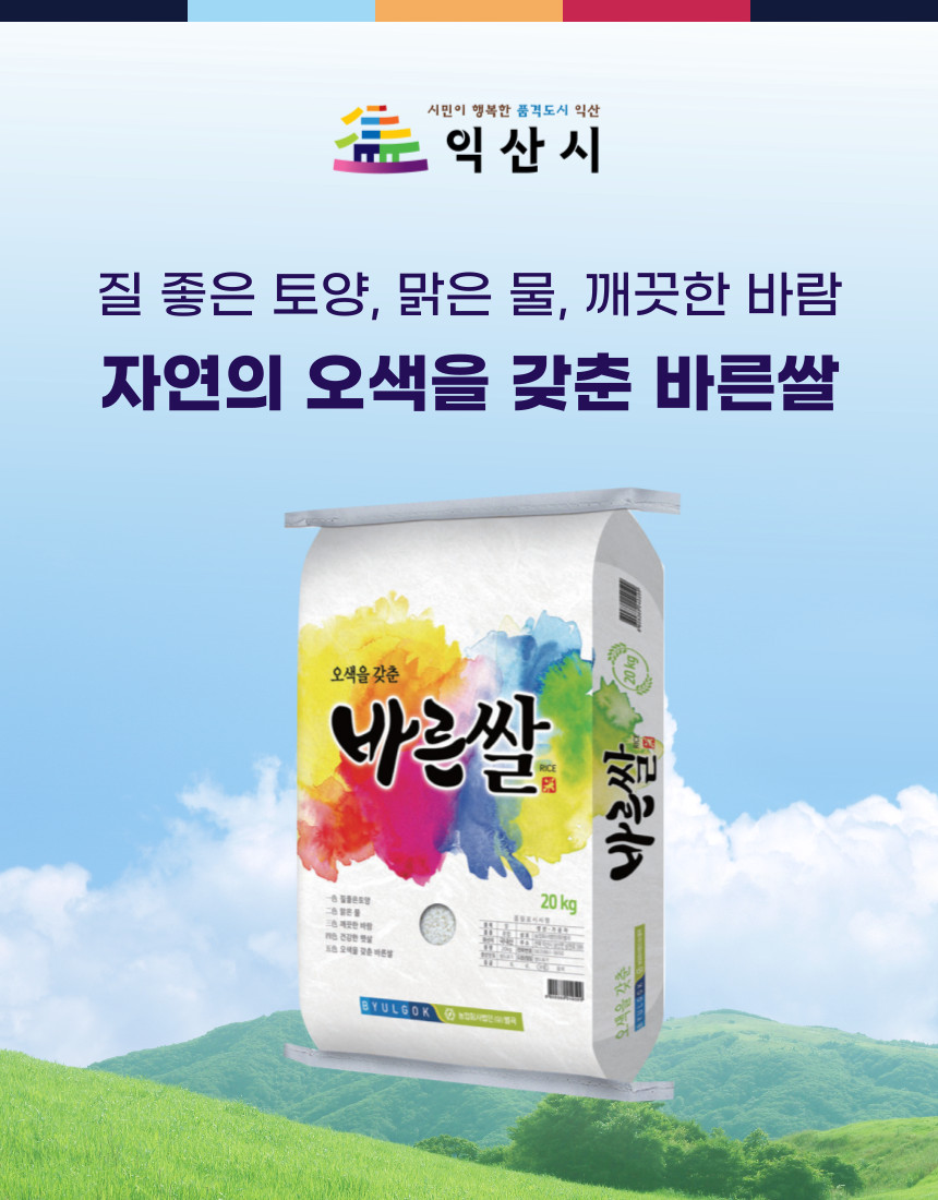 바른 쌀 국산 백미 햅쌀 20kg 혼합 : 마트총각