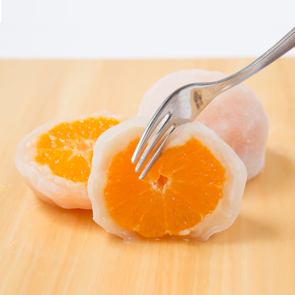 [신키네도] 귤 모찌 다이후쿠 220g, 귤 하나를 통째로 넣은 일본 수제 과일 찹쌀떡 : 신키네도코리아
