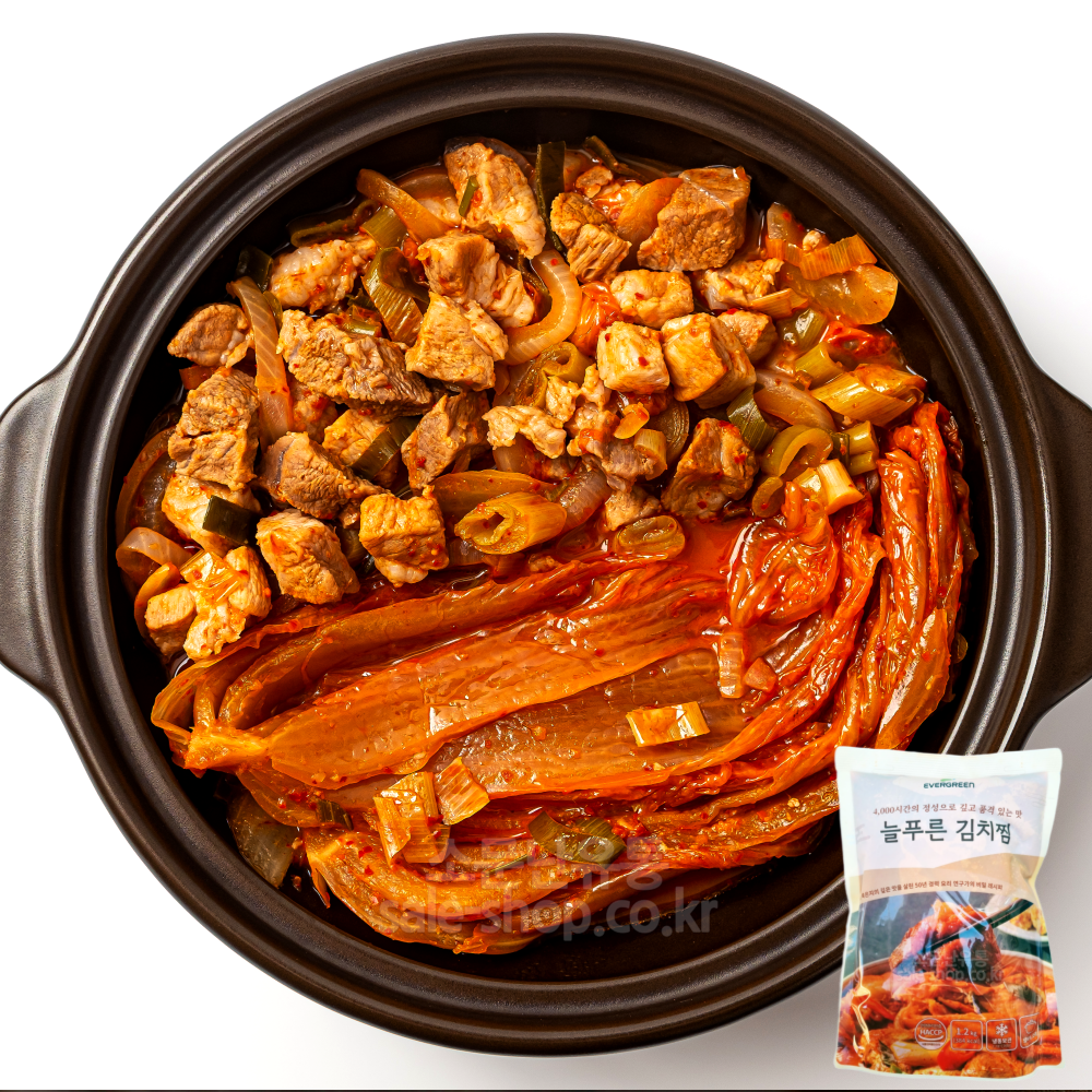 늘푸른 김치찜 1.2kg 냉동 사골육수 찜용김치 : 소문난컴퍼니