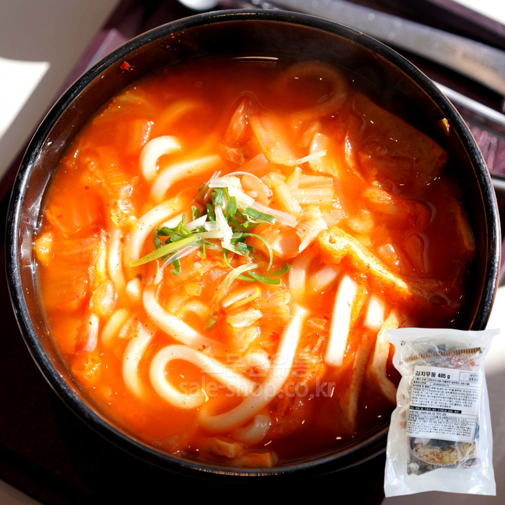 김치우동 495g 냉동 김치어묵우동 : 소문난컴퍼니