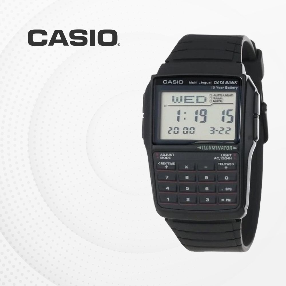 카시오 CASIO 빈티지 전자시계 남자 여자 계산기 손목시계 데이터뱅크 DBC-32-1A : 주식회사 니치마켓