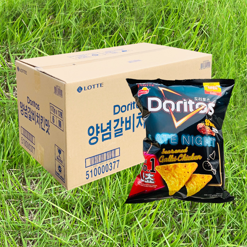 롯데 도리토스 양념갈비치킨맛 172g 12개 1박스 한박스 대용량 : 슬기로운알뜰마트