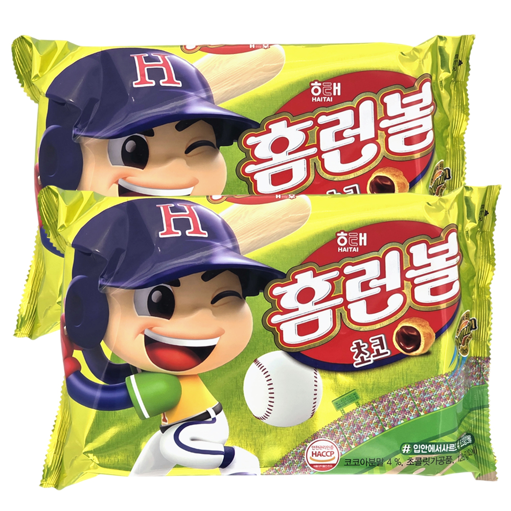 해태제과 홈런볼 초코, 128g, 2개 : 베이비또