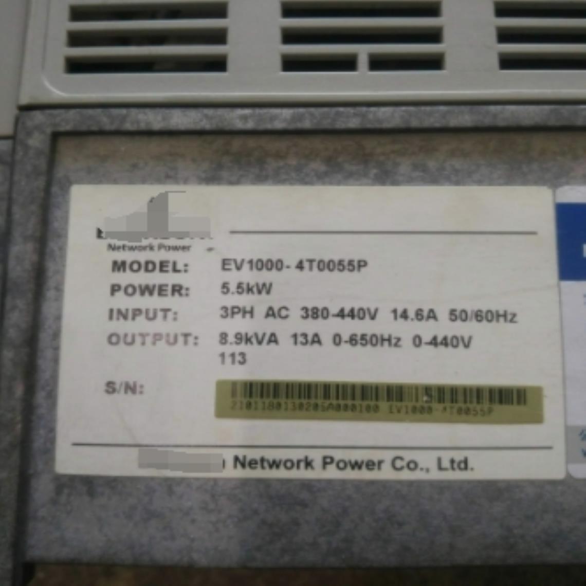 EV1000-4T0055P 인버터, 작동 양호, 재고, 380V, 5.5KW : 에스에스수입상사