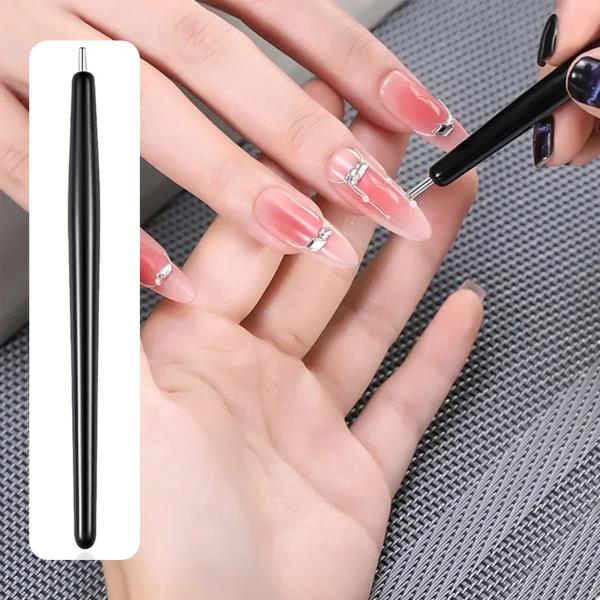 블랙 아크릴 핸들 마그네틱 펜 스틸 볼 흡입 네일 아트 도트  고정밀 마그네타이트 살롱 : 파세오샵