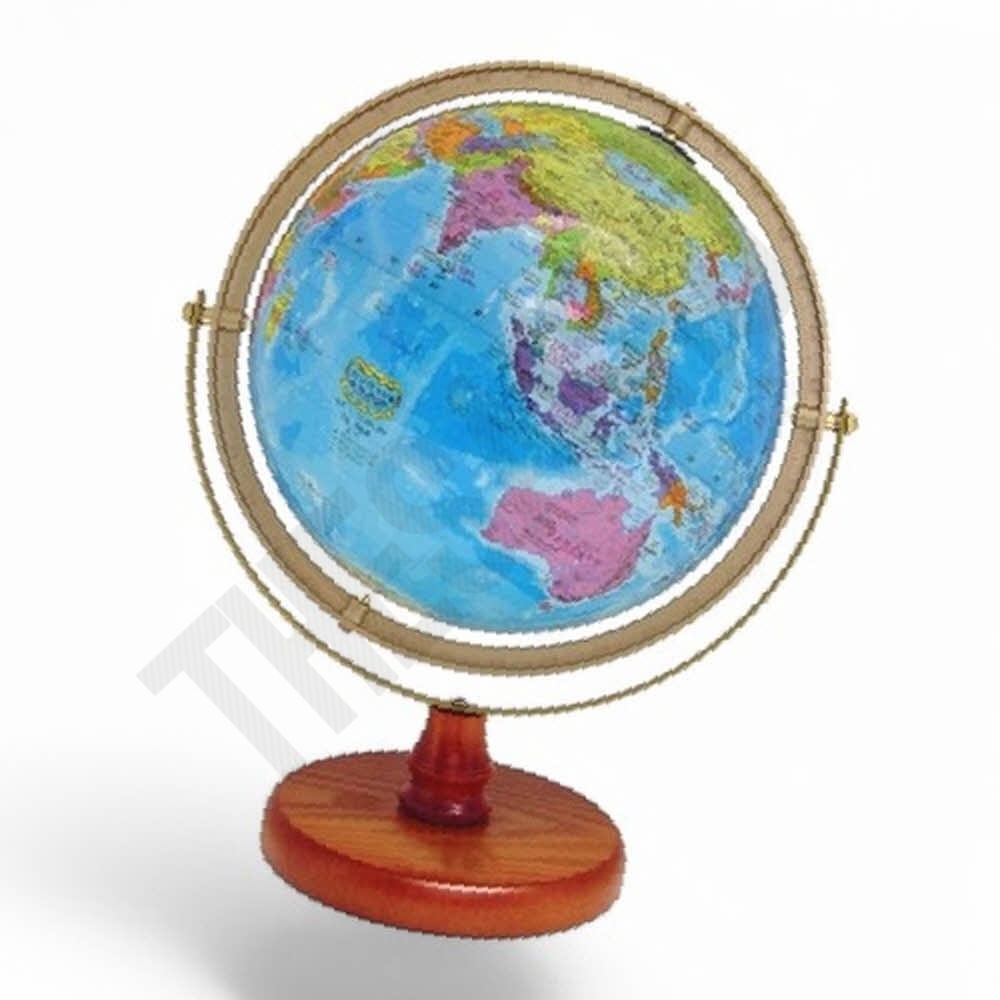 전시용지구본 수업용지구본 40cm 원목받침 : 가사슈