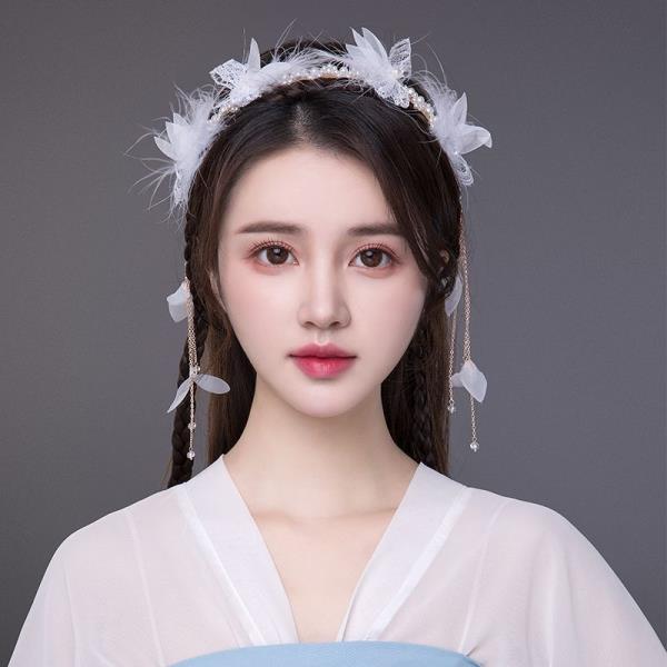 Hanfu 머리 장식 헤어 액세서리  요정 뷰티 헤어밴드  여름 공주 스타일 헤어 화환  사진 머리 장식 : 로맨틱 그루브