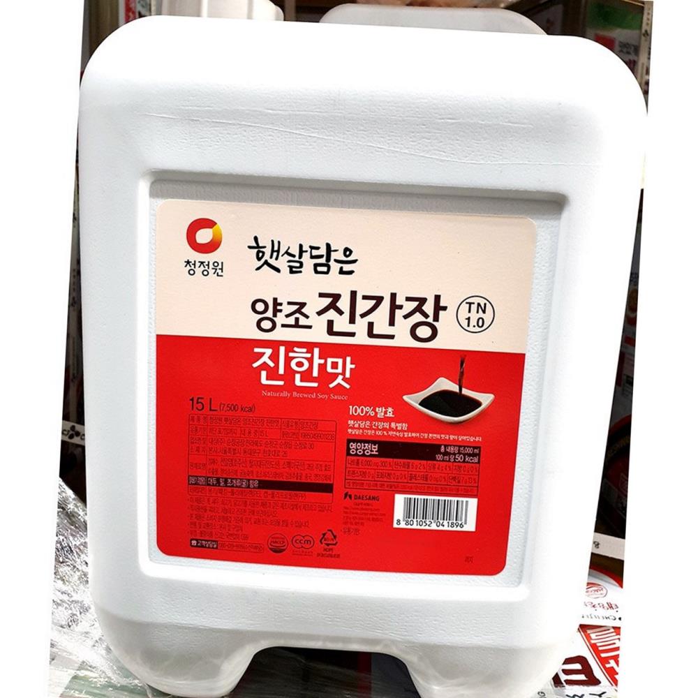 양조진간장 대상 햇살담은 15L 식자재 업소용 대용량 : 지구본식품