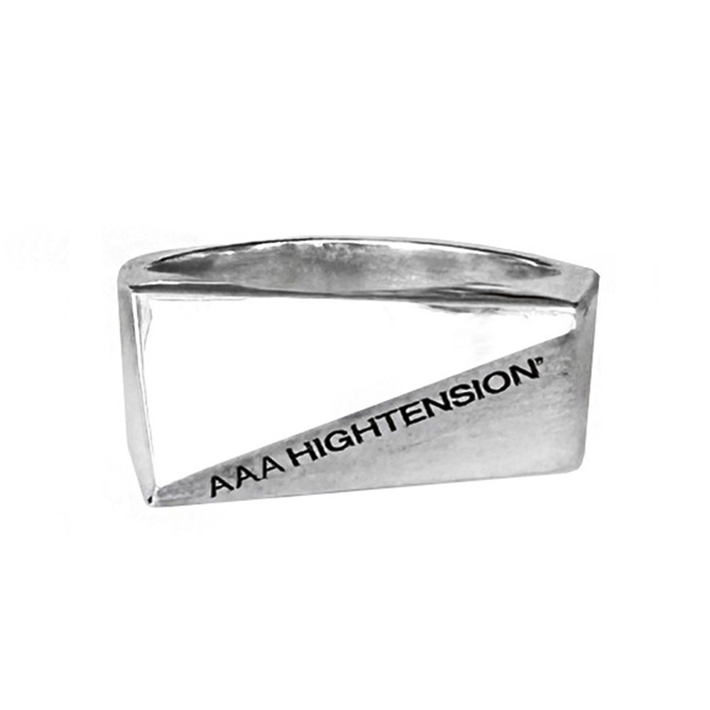 AAA HIGHTENSION 925 PROJECT RING 022. 에이에이에이 하이텐션 사선 커팅 반무광 실버 반지 : AAAHIGHTENSION