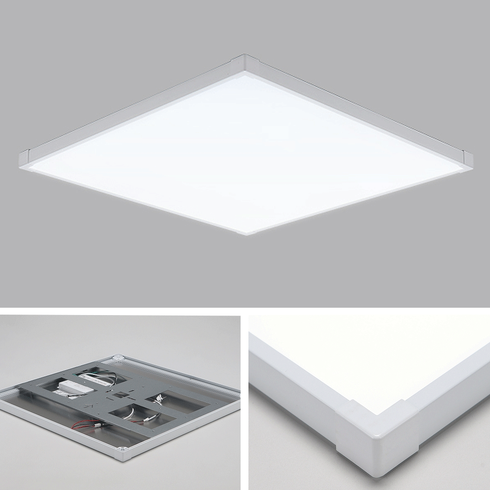실내 LED 천장조명 거실 천정 엘이디 사각 슬림 전등 40W 주광색 510x510mm : 시즐스토어