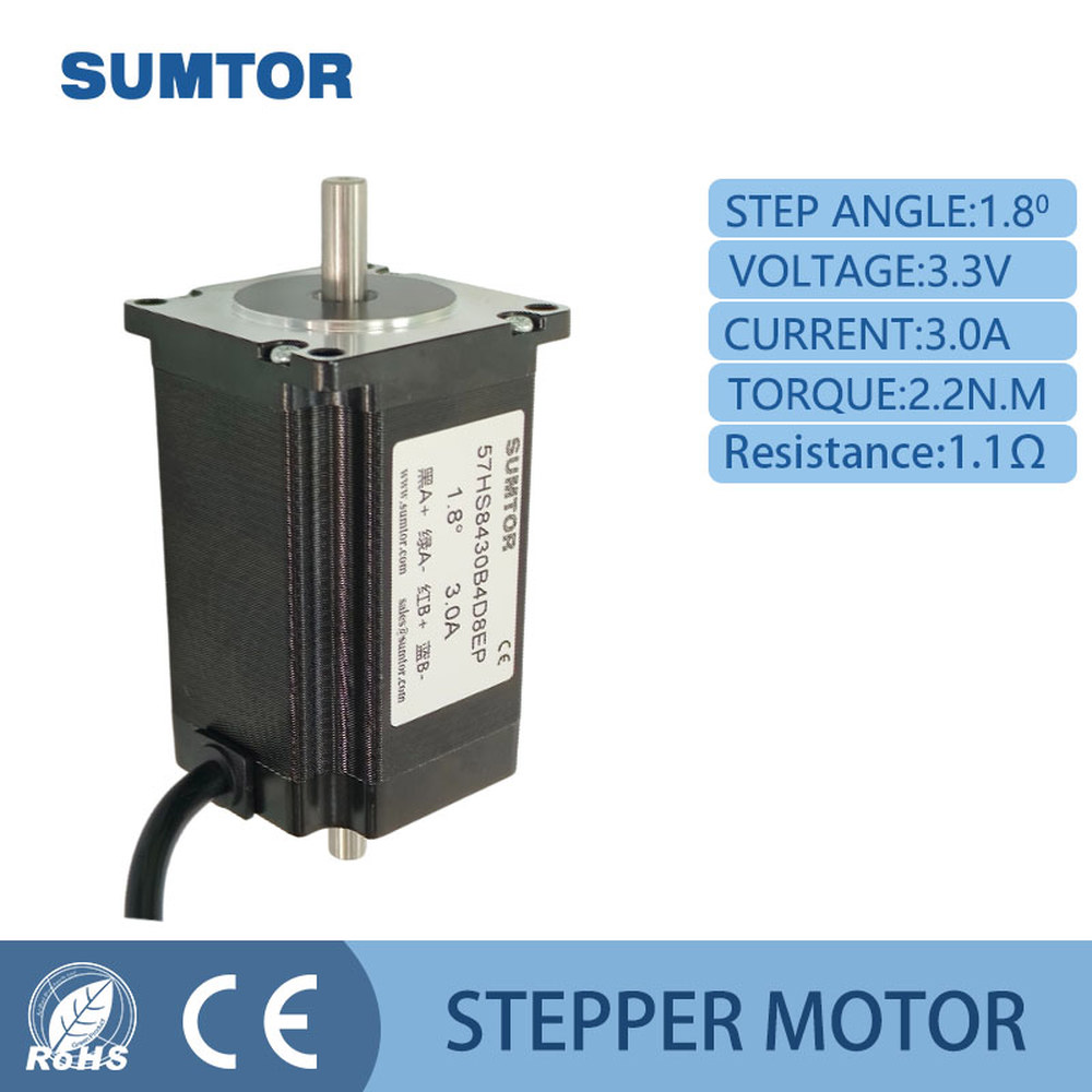 Nema 23 스텝퍼 모터, 3D 프린터 CNC용, 2 상 이중 샤프트 스텝퍼 모터, 3A 4 리드, 84mm, 220Ncm : 센트센트몰