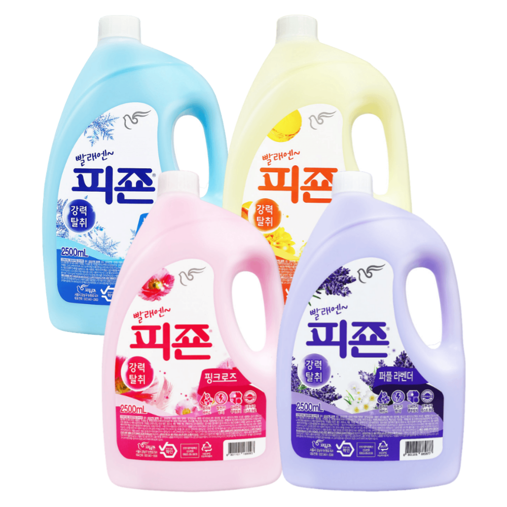 피죤 섬유유연제 2500ml 핑크+옐로+블루+퍼플 4종세트 : 선일라이프