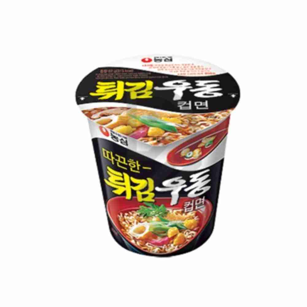 농심 튀김우동 작은컵 62g 6개입 팩 간편한끼 자취식사 : 덧샘