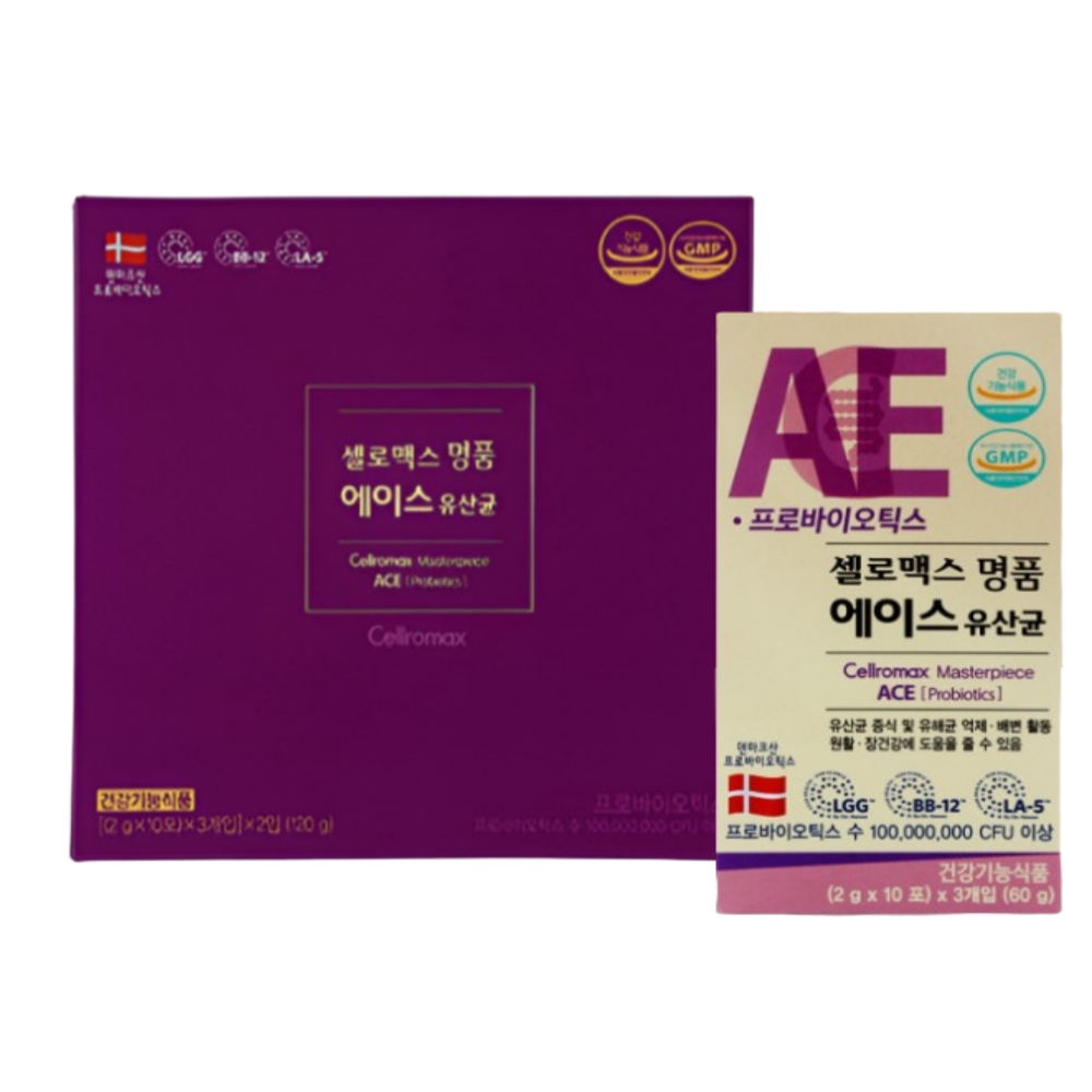 셀로맥스 명품 에이스 유산균 60포 2개월 : 홍진리빙