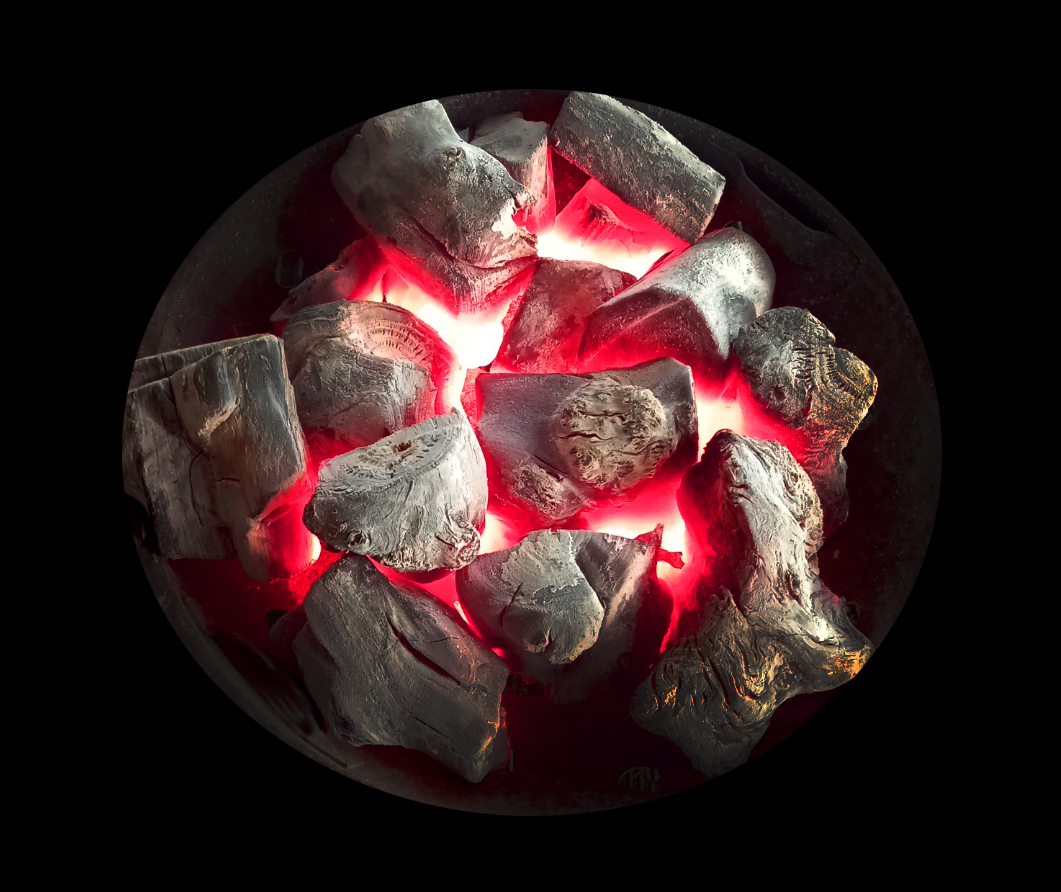 커피숯돌이(산지)  참숯 백탄 바베큐 캠핑 고기 펜션 구이용 숯 밝은참숯 7kg : 밝은참숯