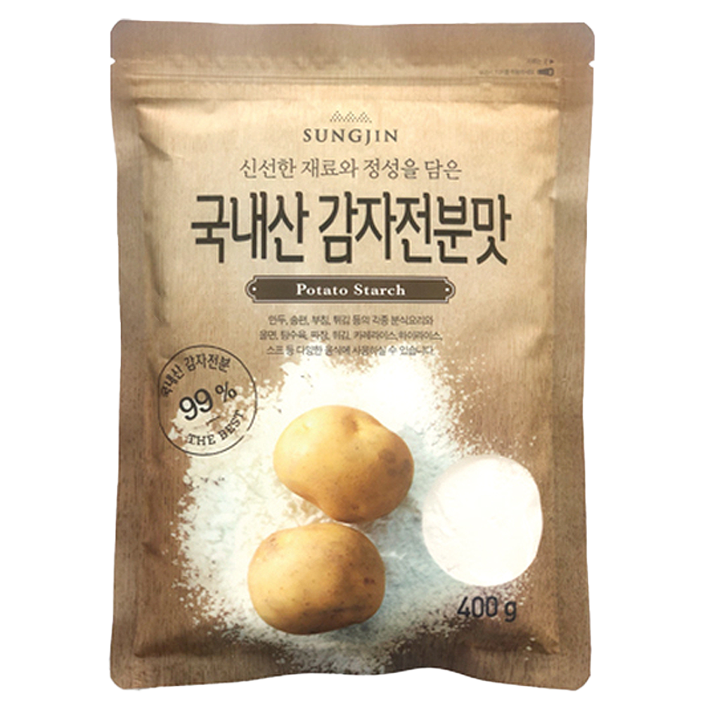 성진식품 국내산 감자전분맛 400g 지퍼백포장 : 두배로마트