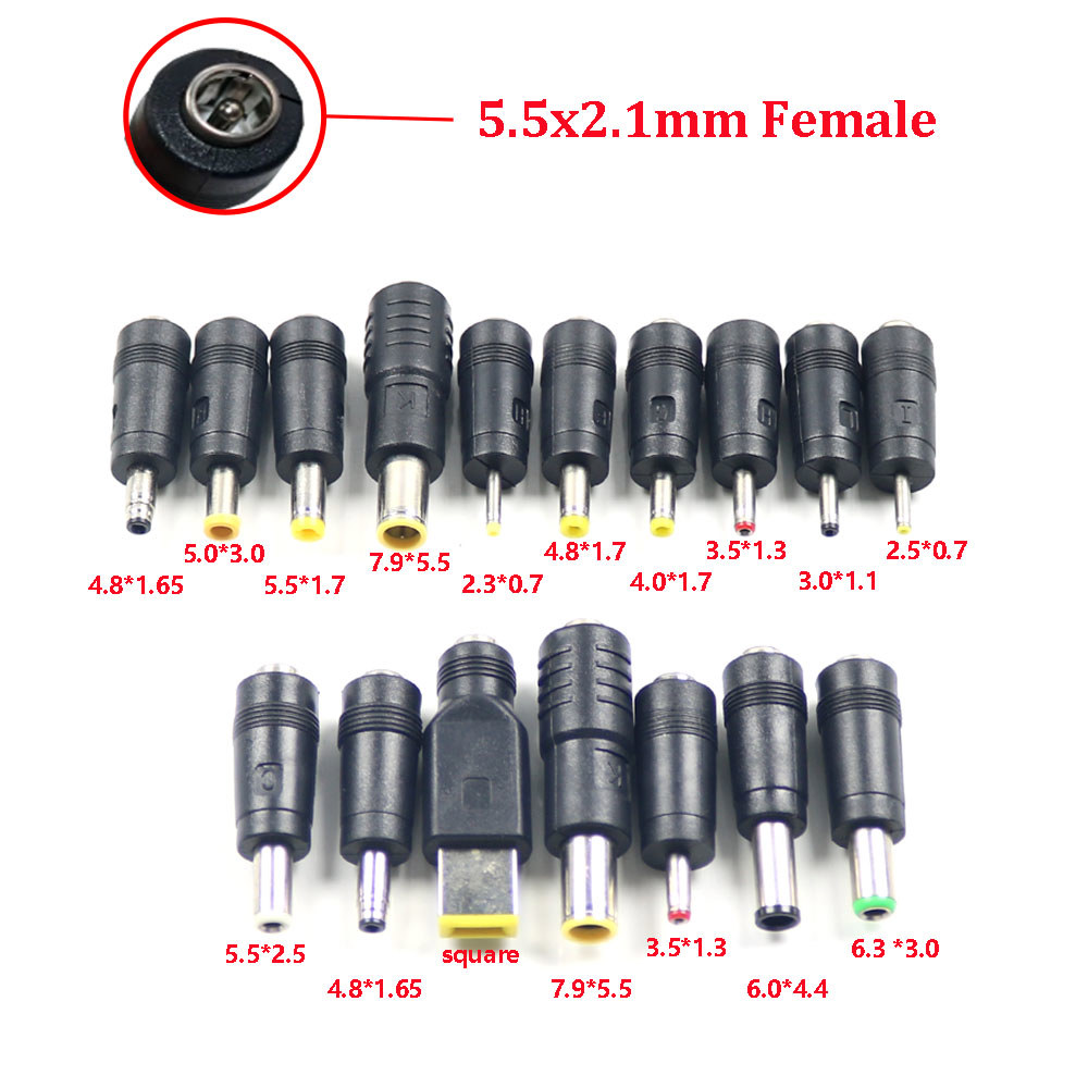 DC 전원 수 암 어댑터 5.5x2.1mm 7.9x5.5 6.3x3.0 6.0x4.4 3.5x1.3 2.5x0.7 4.8x1.7 5.5x2.5 1 개 노트북 커넥터 mm : 카인드베어핫템