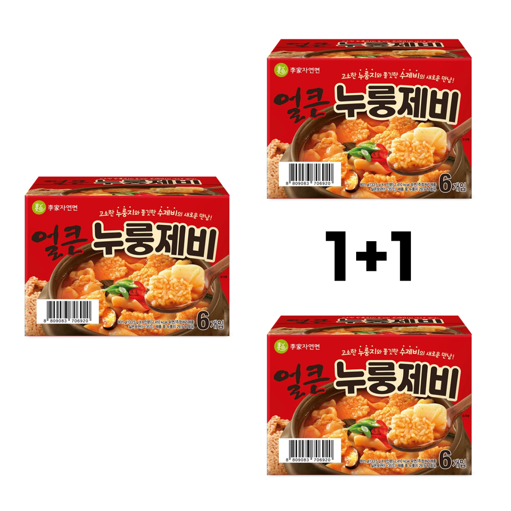 이가자연면 얼큰 누룽제비 133.5g 2개 : 17PM