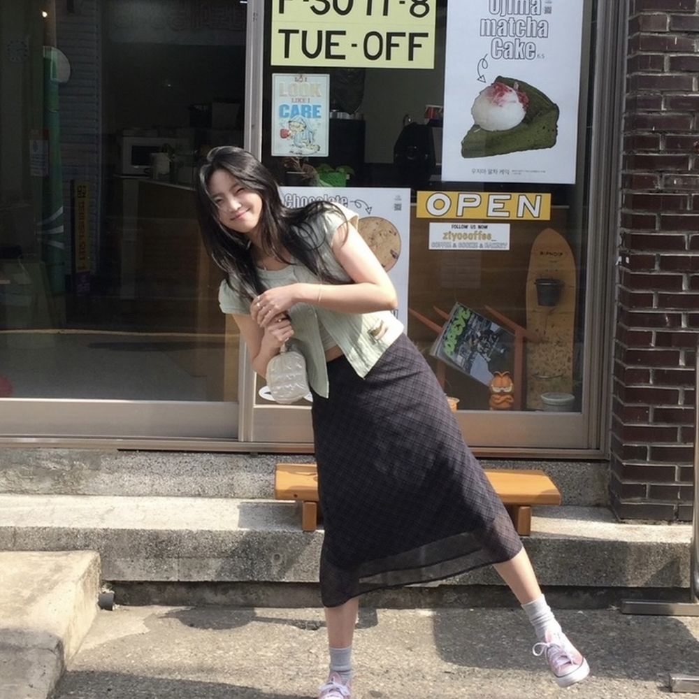 멜브 트임 빈티지 여름 반팔 니트가디건 : 믈리예트