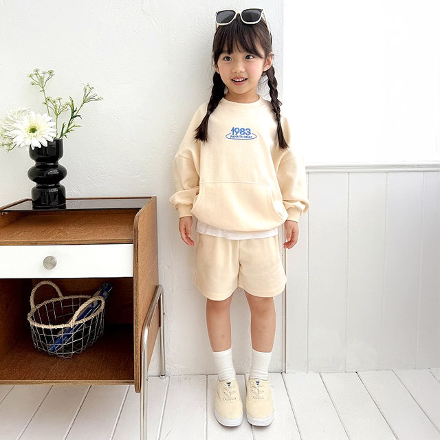 아동 유아 데일리 일구팔삼 유치원 등원룩 상하세트 : 깐난쟁이
