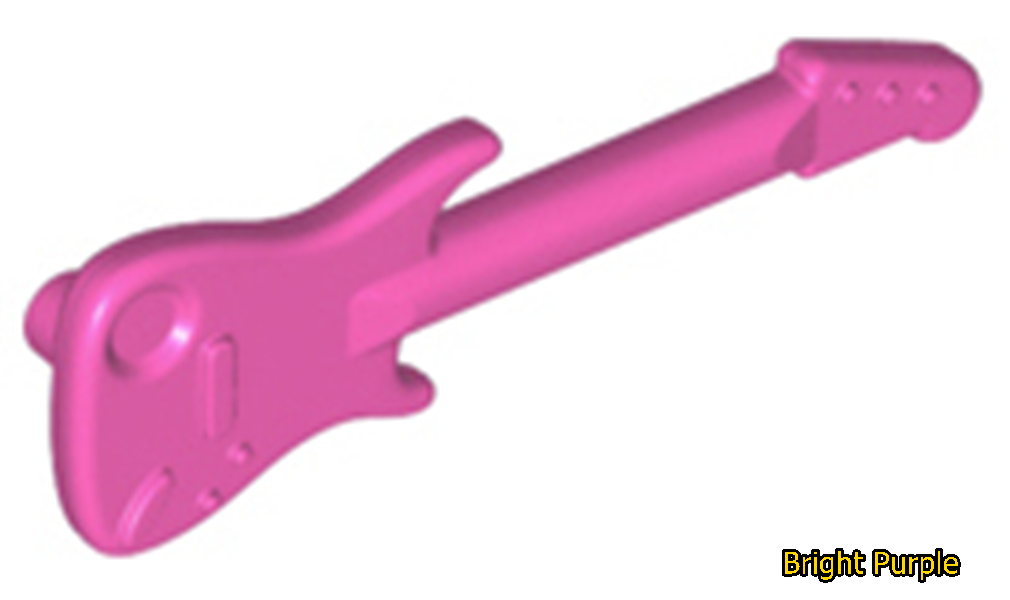 레고  악기 전기기타 Musical Instrument Guitar Electric 11640 Bright Purple : 아이엠브릭