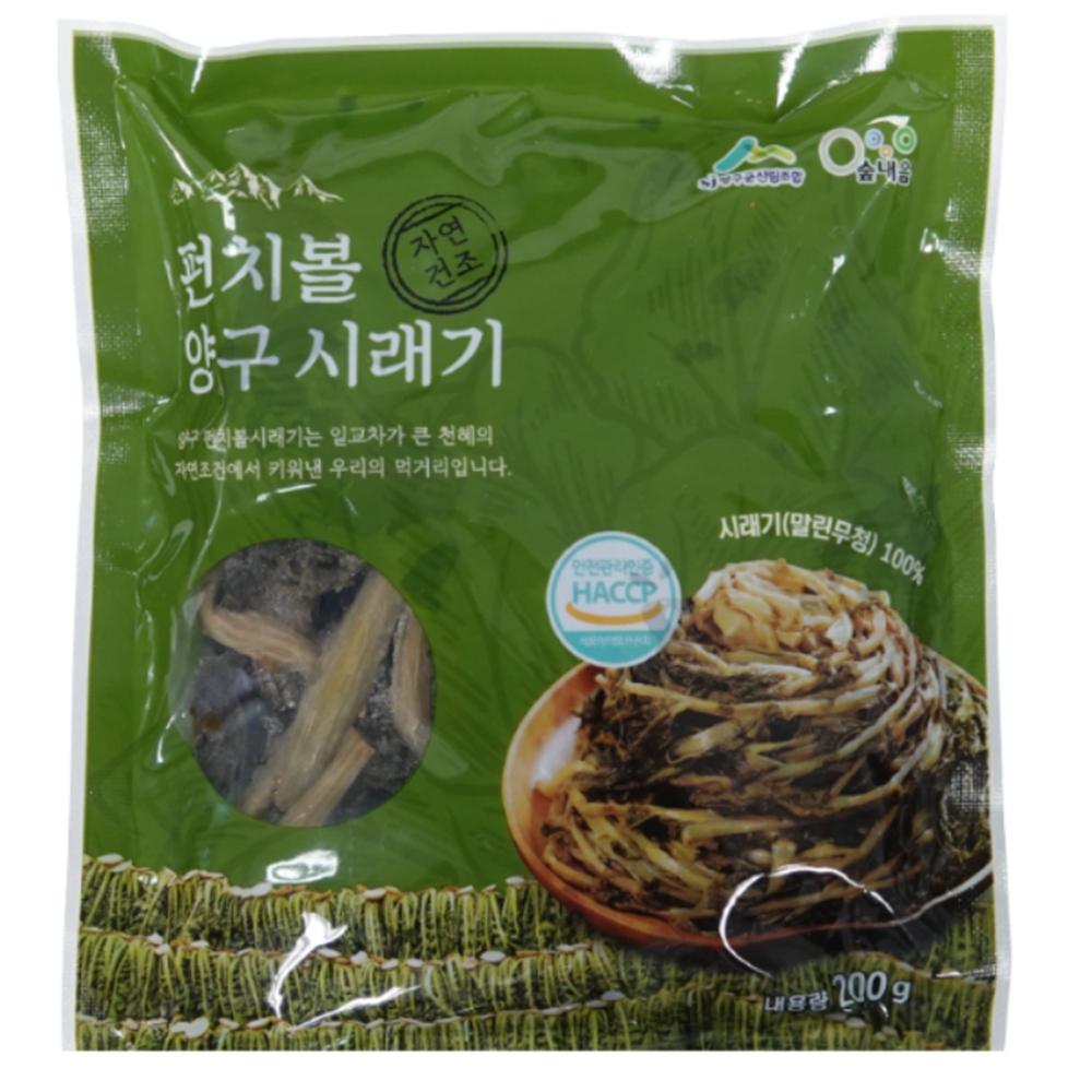 양구군 산림조합가공 홈쇼핑히트 상품 삶은 시래기 200g X 8 개 : 이쁘니모