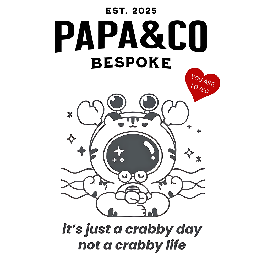 파파앤코 게으른날 남녀 공용 스토리 반팔 티셔츠 : papaandco