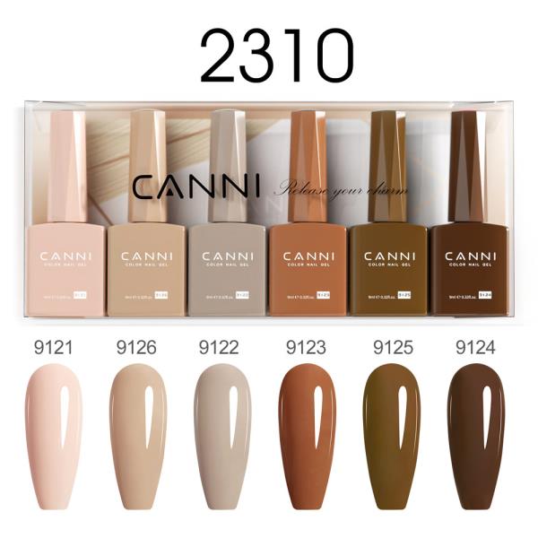 2/6pcs/kit CANNI HEMA  네일 젤 폴란드어 키트 화려한 색상 아름다운 세미 퍼머넌트 풀 커버리지 UVLED 담그기 : 구대1등 장사장4