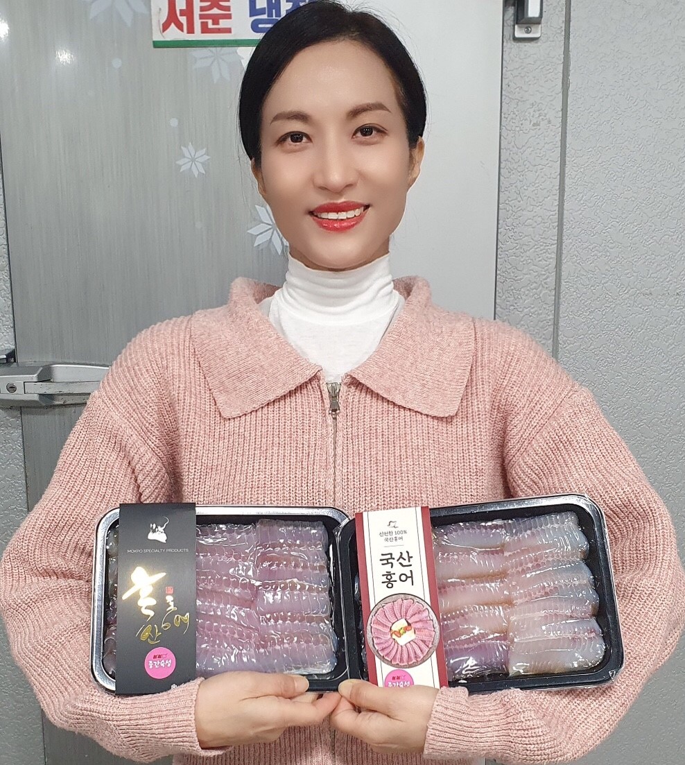 국산 목포 홍어 프리미엄 흑산도 삼합 애 탕 숙성 삭힌 1kg 회 찜 : 서준수산