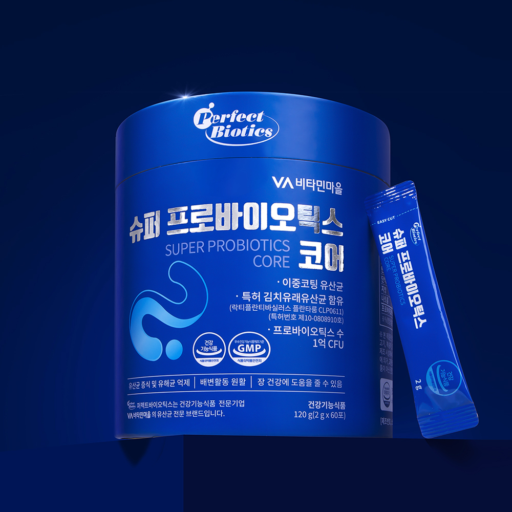 비타민마을 퍼펙트바이오틱스 슈퍼 프로바이오틱스 코어 생유산균 60포, 3개 : 비타민마을