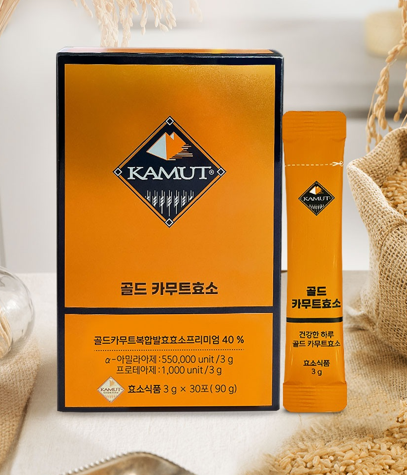 그레인온 골드 카무트효소 3g X 30포(90g) 소비기한(2025.10.25) : 엘앤와이몰