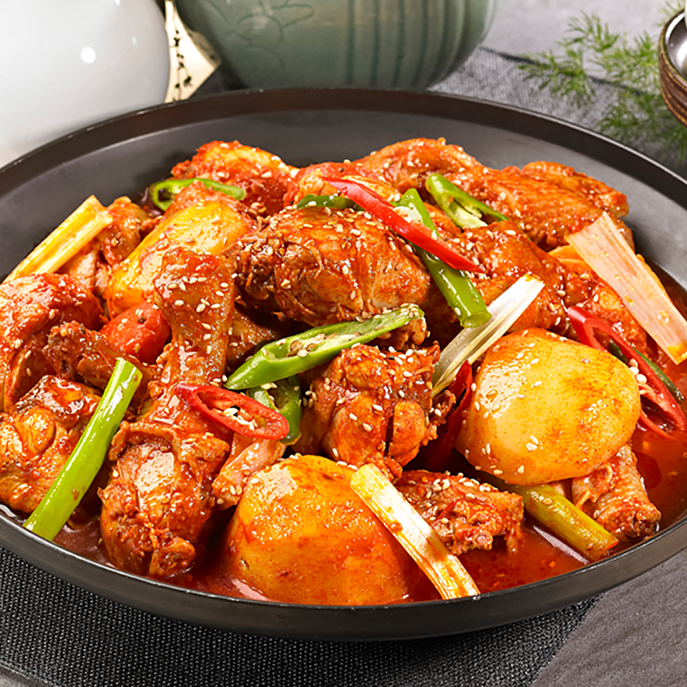 델리퀸 제주닭 매콤달콤 닭볶음탕 밀키트 1kg, 3개 : 델리퀸몰