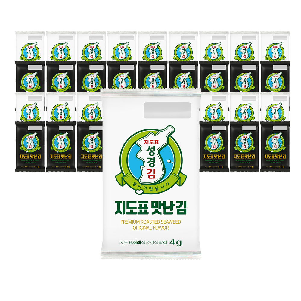 [성경김본사] 지도표 맛난김 4g 12봉x3개 (총36봉) : 주식회사 성경식품