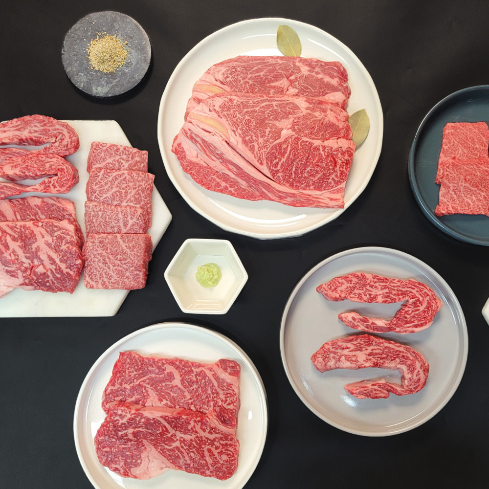  투쁠 한우 VIP세트 300g / 600g / 1kg 등심+채끝+새우+살치  선물세트  : 동인축산