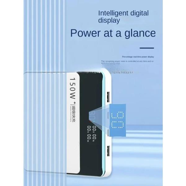150W 80,000 MAh PD 고속 충전 디지털 디스플레이 대용량 야외 모바일 은행 : 에스에스-물류상사