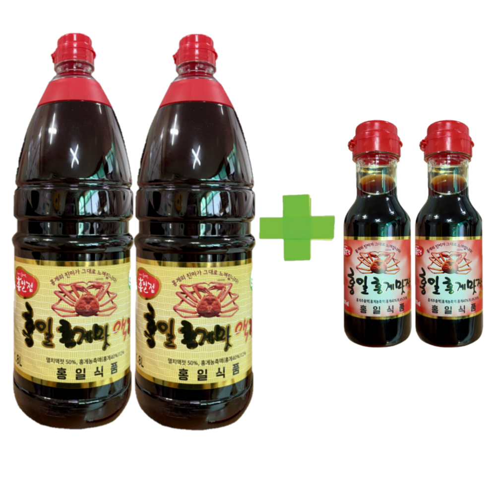 홍일식품 홍게맛액젓 1.8L 2개 + 홍게맛장 200ml 2개 ( 합 4개 ) : 주식회사 씨엠몰