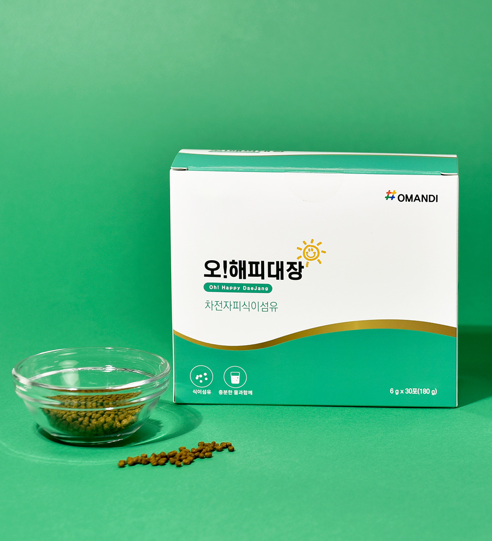 오해피대장 장건강 쾌변 차전자피 식이섬유 6g x 30포 : OMANDI
