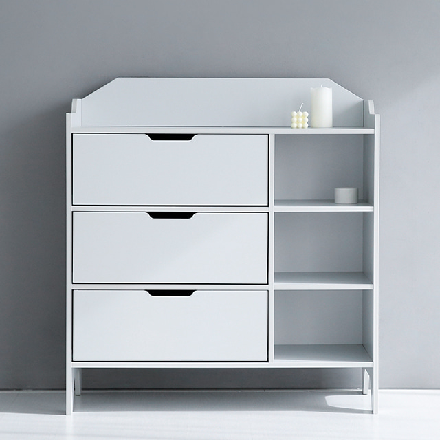 아기옷장 베이비장 서랍장 마켓비 키즈 유아 어린이 수납장 1000x420x1080mm, 그레이 : 이케아챠밍룸
